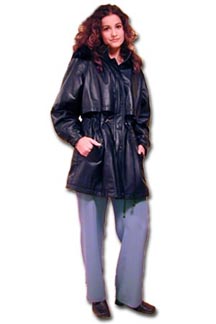 3/4 Length Black Leather Jacket